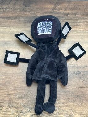 Skibidi Toilet TV Man QR code Plush Doll Stuffed Animal Toy Collectible 11"